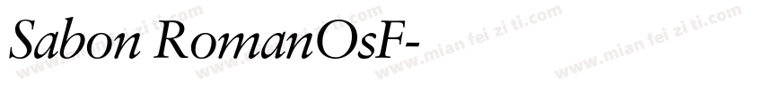 Sabon RomanOsF字体转换